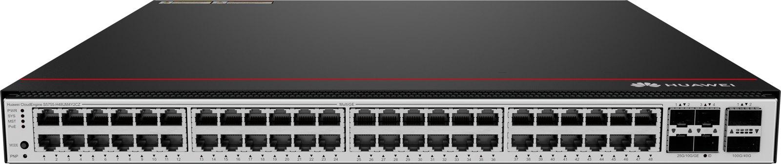 Коммутатор Huawei S5755-H48UM4Y2CZ (48×Multi-GE PoE++, 4×25GE, 2×100GE) — фото 1