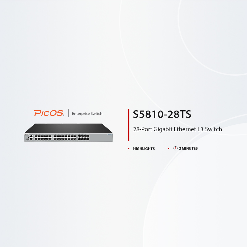 Стекируемый гигабитный коммутатор S5810-28TS L3, 24x 1G RJ45, 4x 1G RJ45/SFP Combo, 4x 1G/10G SFP+. — фото 1