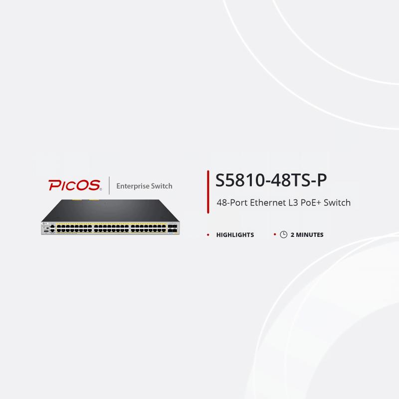 Стекируемый коммутатор S5810-48TS-P L3 PoE+, 48x 10/100/1000BASE-T RJ45, 4x 1G/10G SFP+. Чип Broadcom. — фото 1