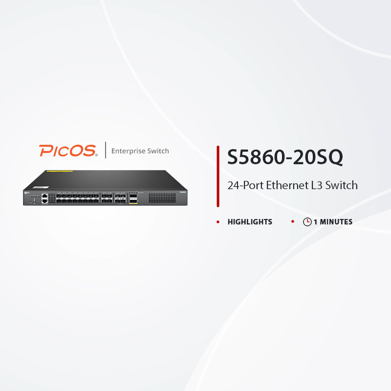 Управляемый коммутатор S5860-20SQ L3, гибкие скорости интерфейсов: 20x 10Gb SFP+, 4x 25Gb, 2x 40Gb. — фото 1
