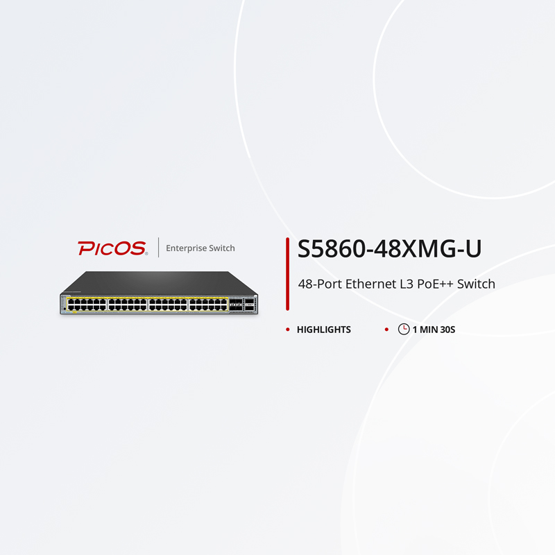 Стекируемый коммутатор S5860-48XMG-U L3 PoE++, 48x 2.5G/5G/10GBase-T, 4x 10G/25G SFP28, 2x 40G QSFP+. Чип Broadcom. — фото 1