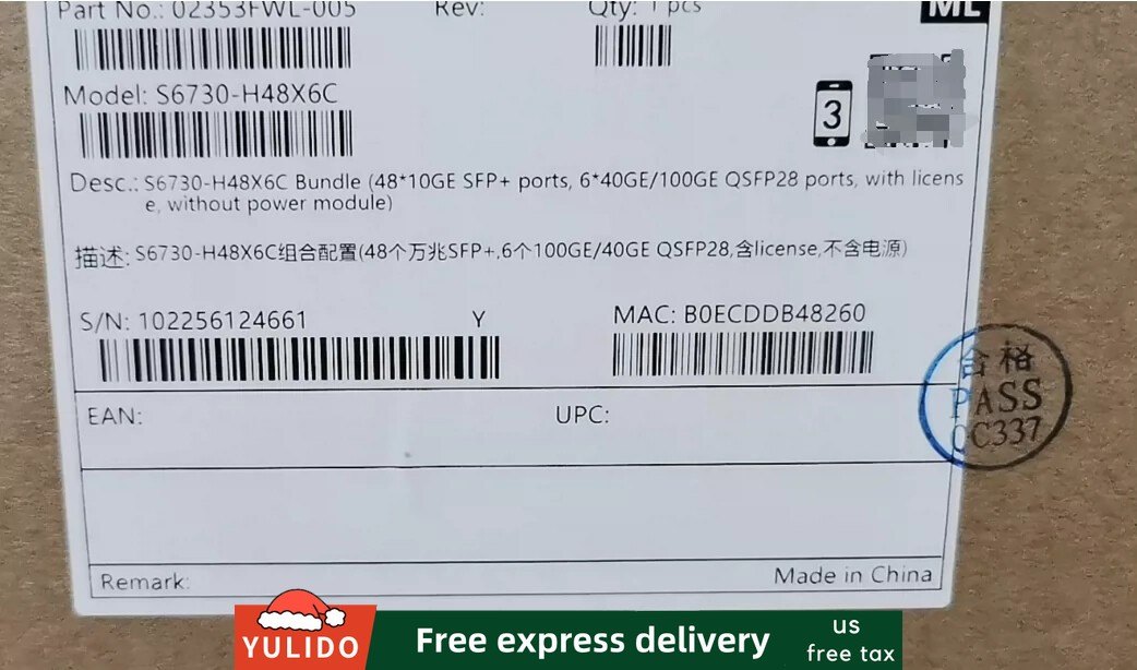 Коммутатор Huawei S6730-H48X6C (48×10GE SFP+, 6×40/100GE QSFP28, с лицензией 100G) — фото 4