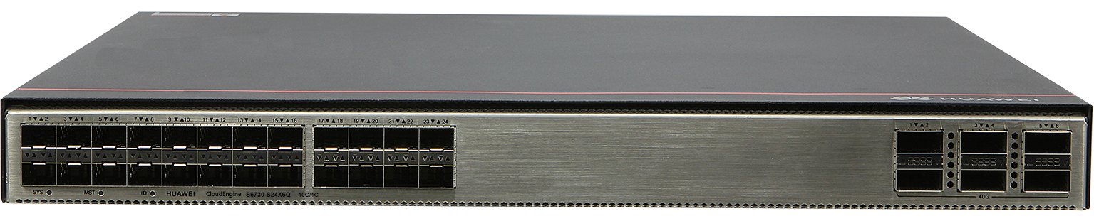 Коммутатор агрегации Huawei S6730-S24X6Q (24×10GE SFP+, 6×40GE QSFP+, без БП) — фото 1