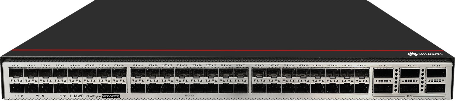 Коммутатор агрегации Huawei S6730-S48X6Q (48×10GE SFP+, 6×40GE QSFP+, без БП) — фото 1