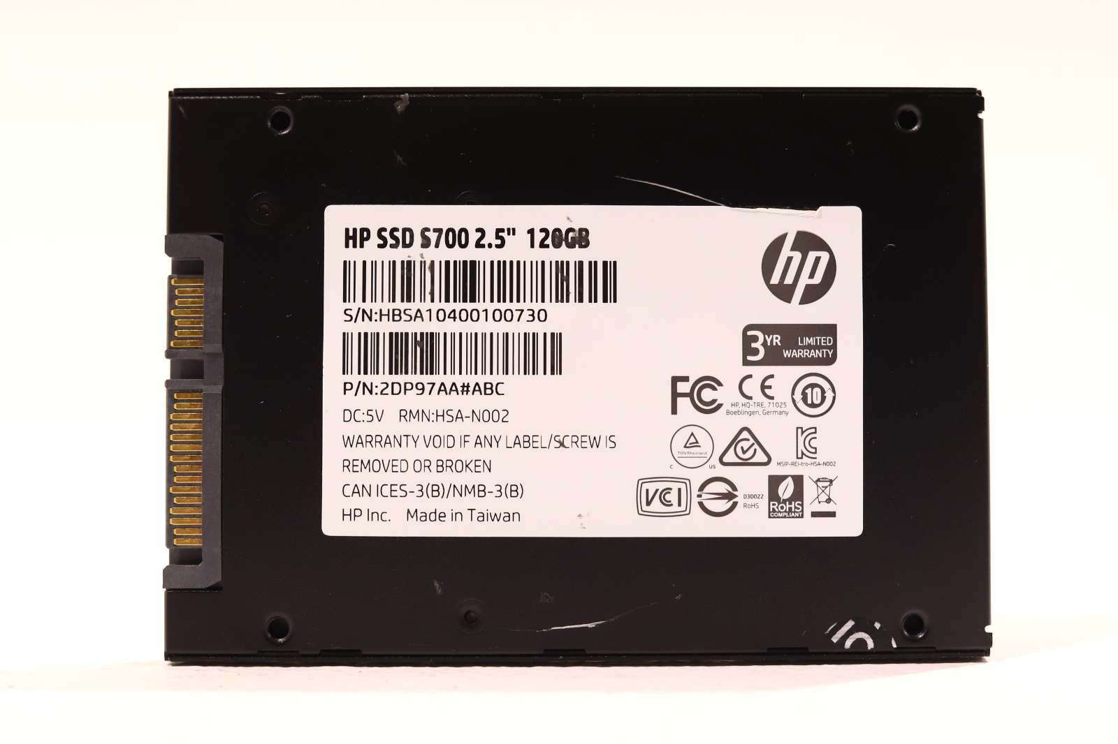2DP97AA SSD-накопитель HP S700 Series 120GB 2.5" SATA Solid State Drive P/N: 2DP97AA#ABC Tested Working — фото 1