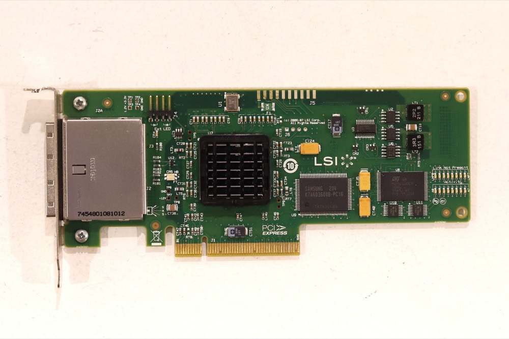 Адаптер LSI SAS3801E Dual-Port 3Gb/s PCIe SAS Host Bus Adapter P/N: L3-01123-04G Tested — фото 3