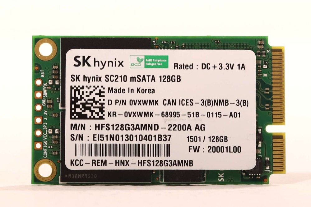 SSD-накопитель Dell SC210 series 128GB 6Gb/s mSATA Solid State Drive Dell P/N: 0VXWMK Tested — фото 1