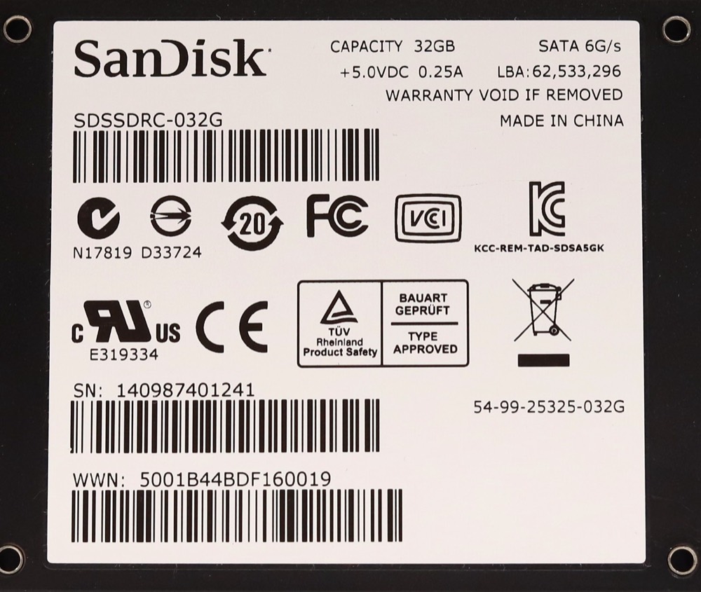 SSD-накопитель New ListingSanDisk ReadyCache SDSSDRC-032G 32GB 2.5" 6Gb/s MLC SATA III Solid State Drive — фото 2