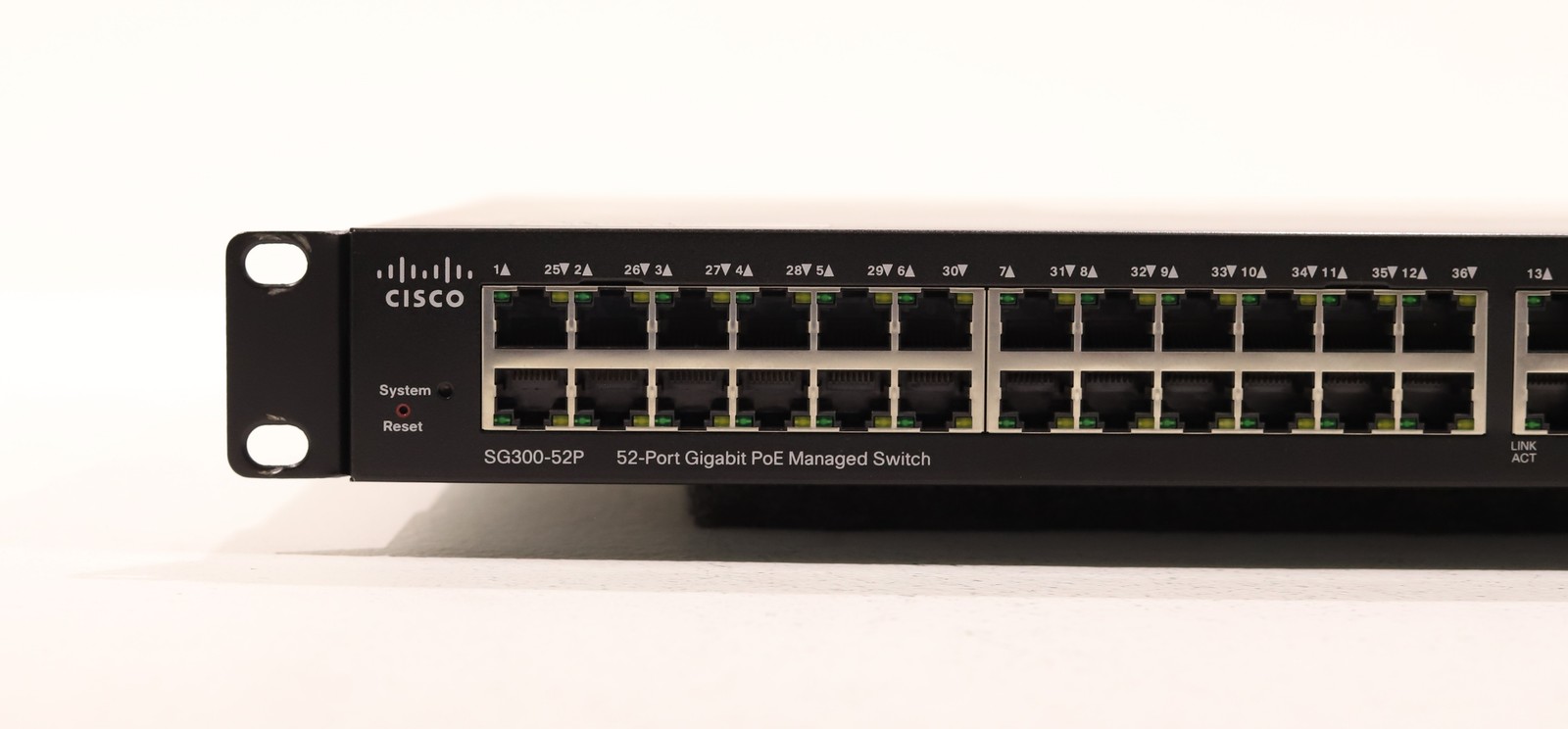 Коммутатор Cisco SG300-52P 52-Port Gigabit PoE Managed Switch W/Ears P/N: SG300-52P-K9-NA — фото 2