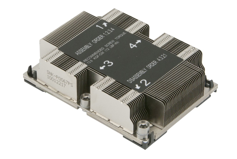 Радиатор Supermicro 1U Passive CPU Heat Sink Socket LGA3647-0 (SNK-P0067PS) — фото 1