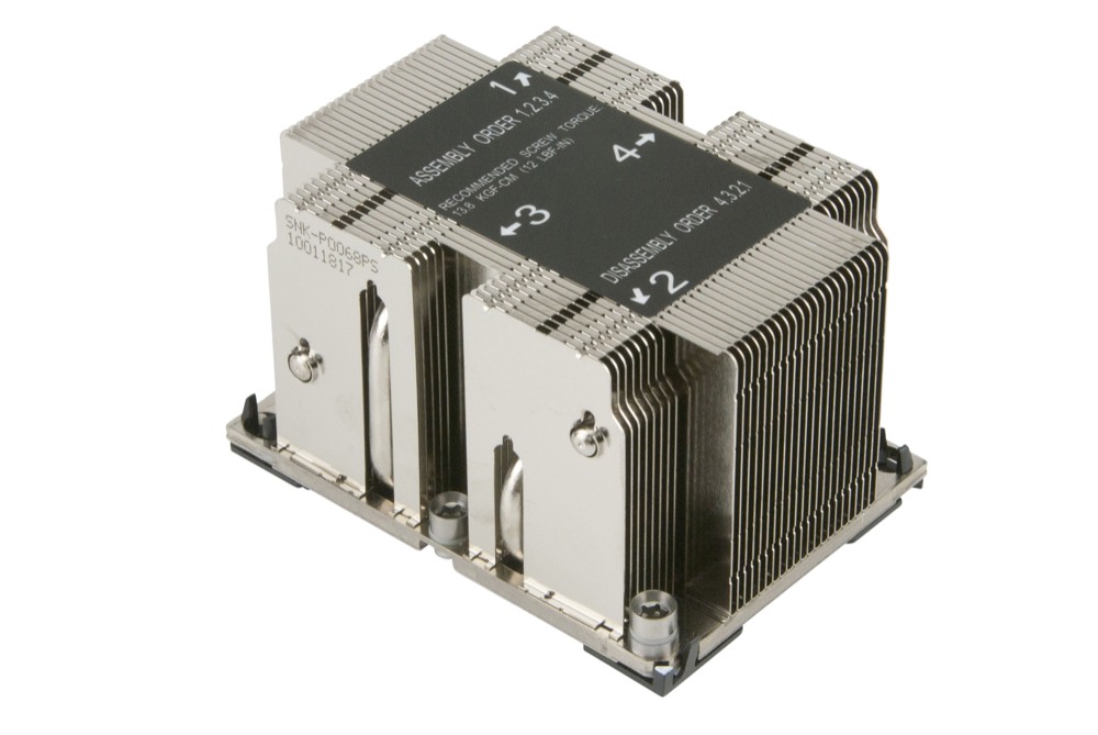 Радиатор Supermicro 2U Passive CPU Heat Sink Socket LGA3647-0 (SNK-P0068PS) — фото 1