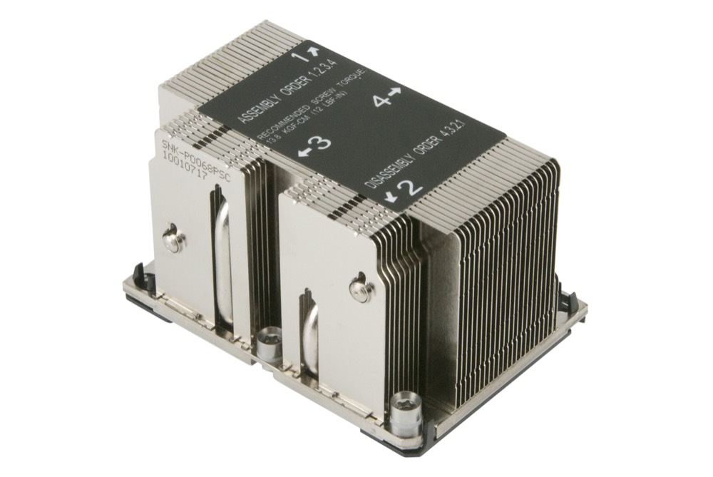 Радиатор процессора Supermicro 2U пассивный, боковой воздушный канал, LGA3647 (SNK-P0068PSC) — фото 1