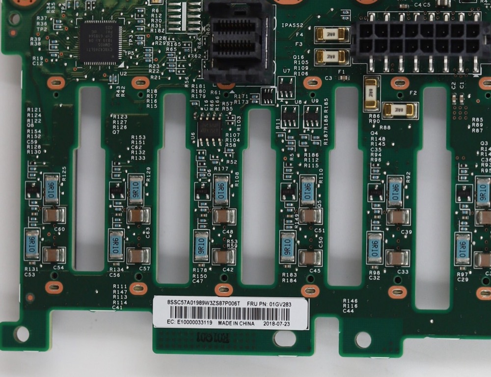 Бэкплейн Lenovo ThinkSystem SR550/SR650 2.5" 8-Bay HDD Backplane Board FRU P/N: 01GV283 — фото 3