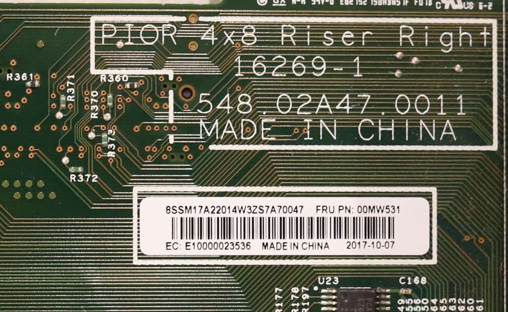 Райзер Lenovo ThinkSystem SR630/SR630 V2 Server Primary PCIe Riser Card FRU P/N: 00MW53 — фото 3