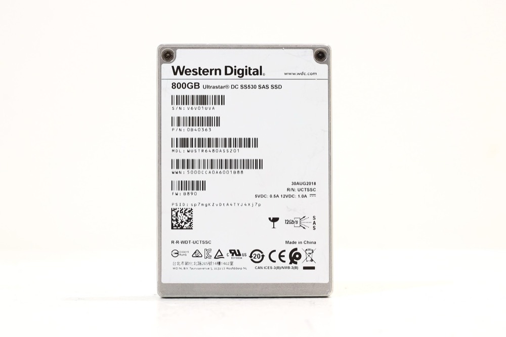 SSD-накопитель WD Ultrastar DC SS530 WUSTR6480ASS201 800GB 2.5" 12Gb/s TLC SAS SSD P/N: 0B40363 — фото 1