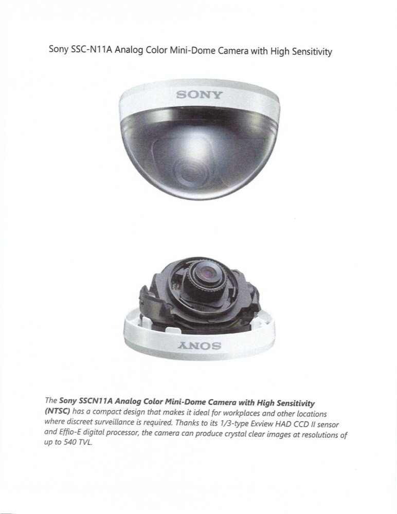 Камера Sony SSC-N11A 540TVL Day/Night MiniDome Camera, 3mm Lens — фото 1