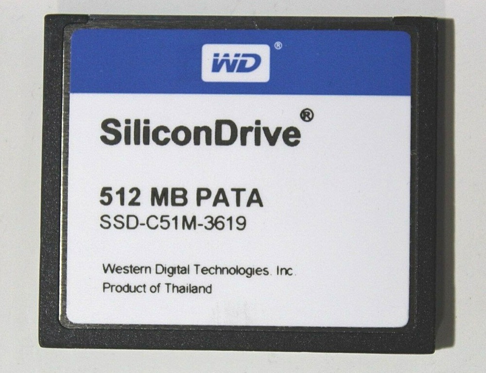 SSD-накопитель SSD-C51M-3512 512MB CF PATA SiliconDrive WESTERN DIGITAL 900-100-203 NEW — фото 1