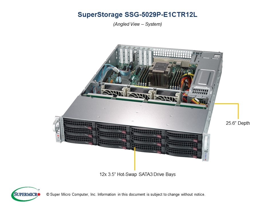 Сервер Supermicro SSG-5029P-E1CTR12L 2U — фото 2