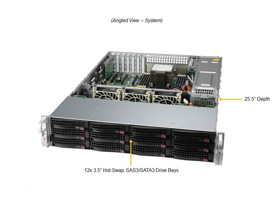 Сервер SuperMicro SSG-520P-ACTR12H SSG UP 2U X12SPI-TF, CSE-826BAC12-R802LPB,HF,RoHS — фото 3