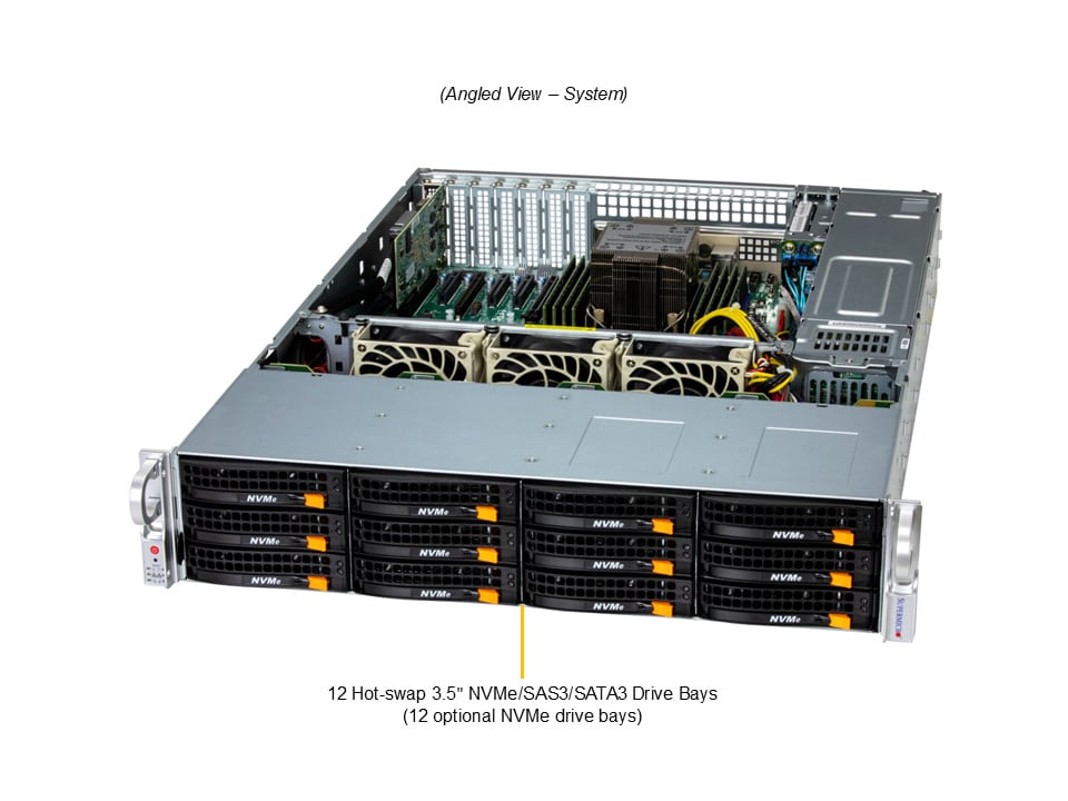 Сервер SuperMicro SSG-522B-ACR12H X14 SSG 2U12Bay: X14SBI-TF, CSE-826BTS-R1K23LPBP2, S3 — фото 3