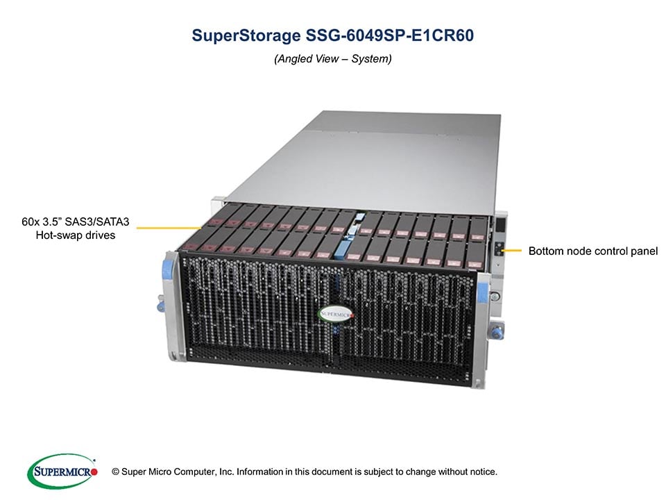 Сервер Supermicro SSG-6049SP-E1CR60 4U — фото 4