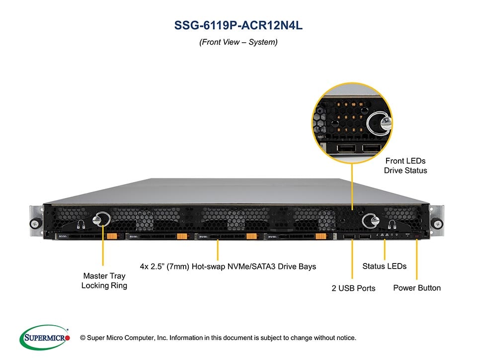 Сервер Supermicro SSG-6119P-ACR12N4L 1U — фото 4