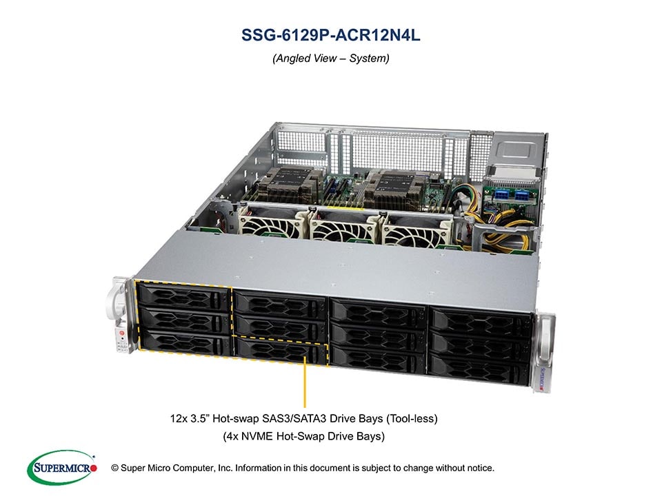 Сервер Supermicro SSG-6129P-ACR12N4L 2U — фото 2