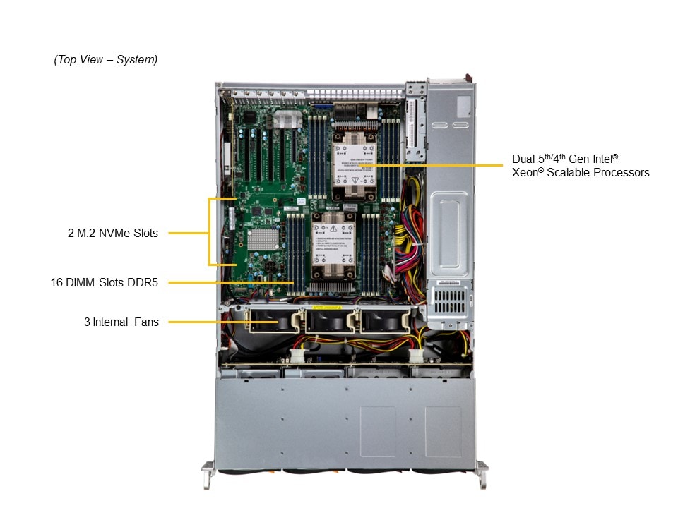 Сервер Supermicro SSG-621E-ACR12L 2U Storage Server -12Bay X13DEI-T 1200W Redundant PWS — фото 4