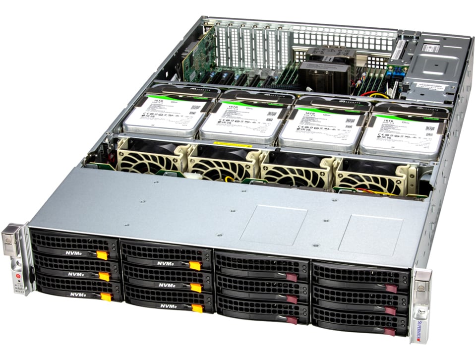 Сервер Supermicro SSG-621E-ACR16L 2U Storage Server -16Bay X13DEI-T 1600W Redundant PWS — фото 2