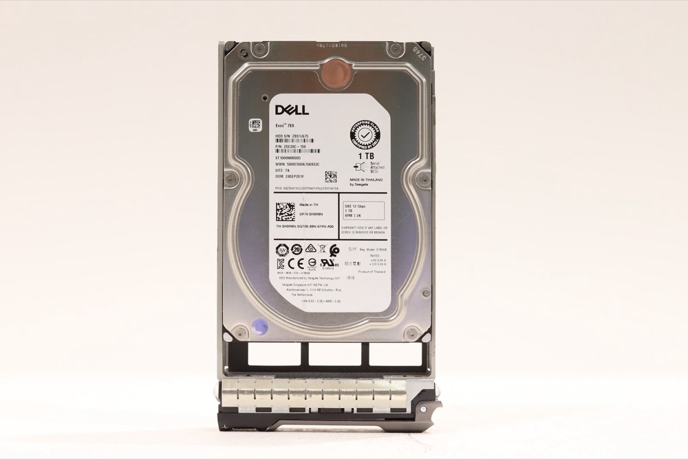 Жёсткий диск Dell ST1000NM0085 1TB 3.5" 12Gb/s 7.2K RPM SAS HDD W/Caddy Dell P/N: 0H0R8N — фото 1