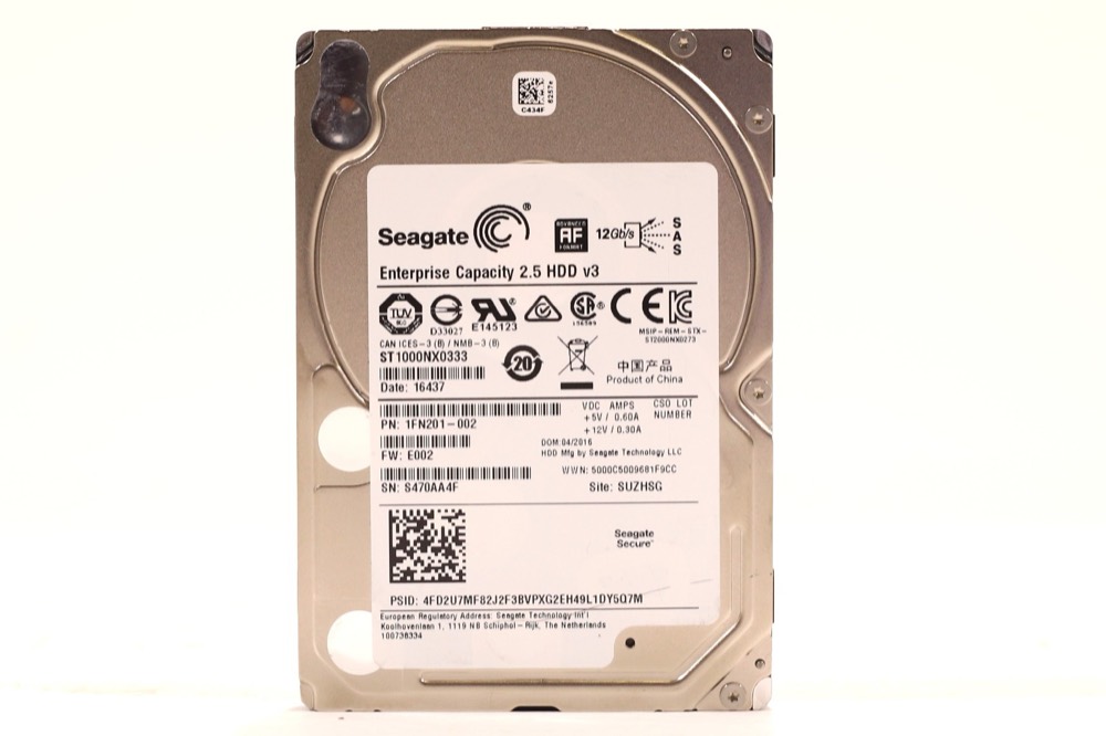 Жёсткий диск Seagate ST1000NX0333 1TB 2.5" 12Gb/s 128MB 7.2K RPM SAS HDD P/N: 1FN201-002 — фото 1