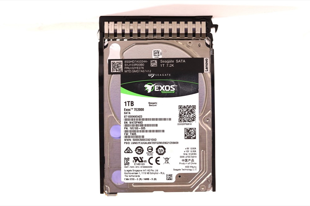 Жёсткий диск Seagate 1 ТБ SATA 6 Гбит/с 7,2K 2,5" в салазках (ST1000NX0423, 1VE100-005) — фото 1
