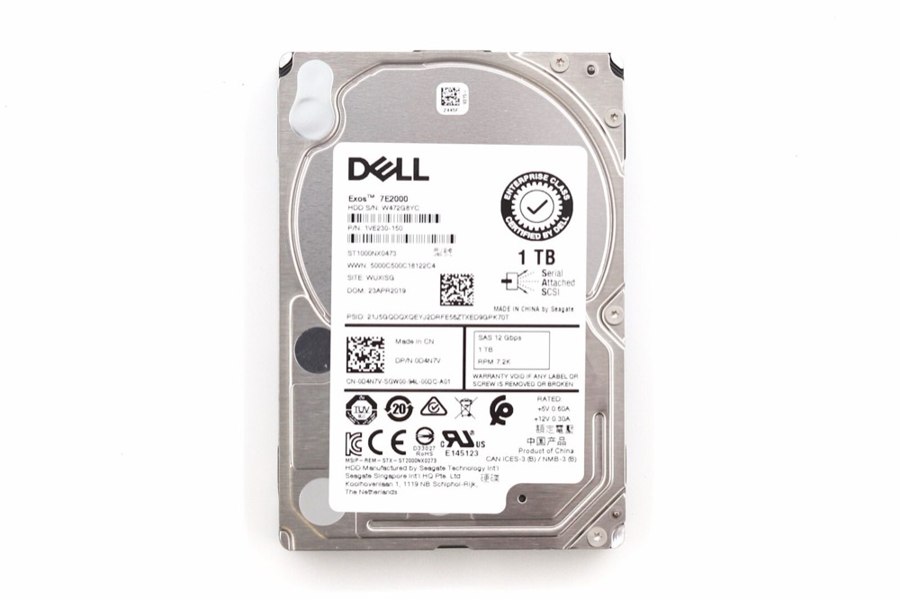 Жёсткий диск Dell 1 ТБ SAS 12 Гбит/с 7,2K 2,5" 8 МБ (ST1000NX0473, 0D4N7V) — фото 2