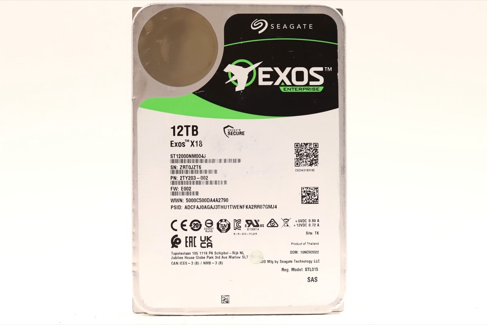 Жёсткий диск Seagate ST12000NM004J 12TB 3.5" 12Gb/s 256MB 7.2K RPM SAS HDD P/N: 2TY203-002 — фото 1