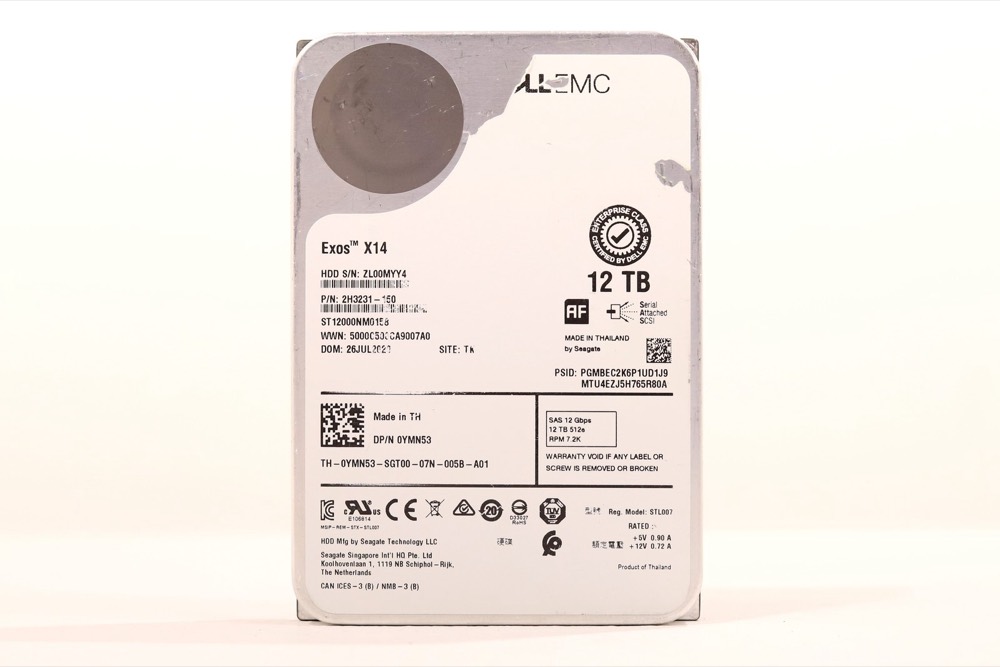 Компонент Dell ST12000NM0158 12TB 3.5" 12Gb/s 7.2K RPM SAS Drive Dell P/N: 0YMN53 Tested — фото 1