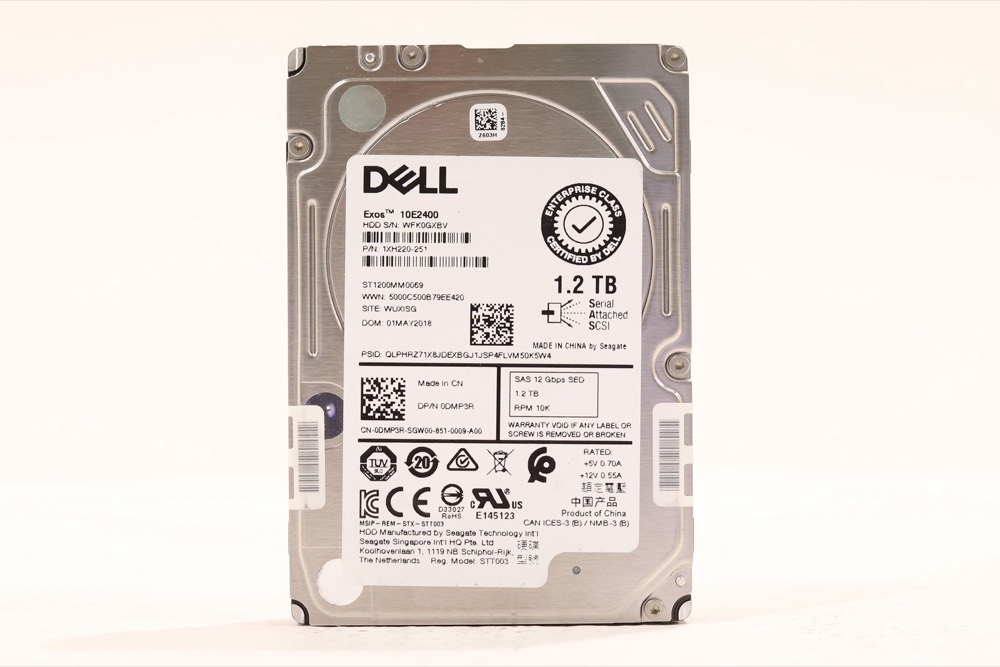 Жёсткий диск Dell ST1200MM0069 1.2TB 2.5" 12Gb/s 10K RPM SED SAS Hard Drive Dell P/N: 0DMP3R — фото 1