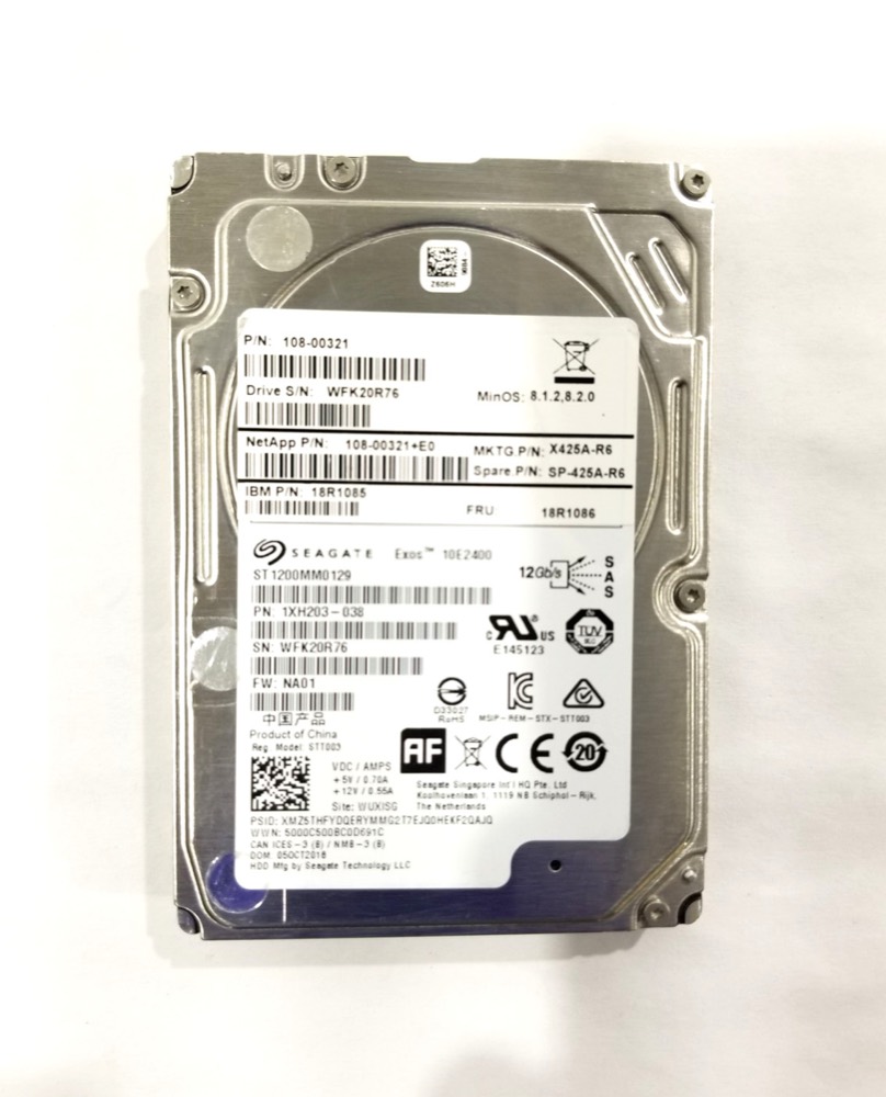 Компонент IBM ST1200MM0129 1.2TB 2.5" 6Gb/s 64MB 10K RPM SAS Drive P/N: 1R81085 Tested — фото 1