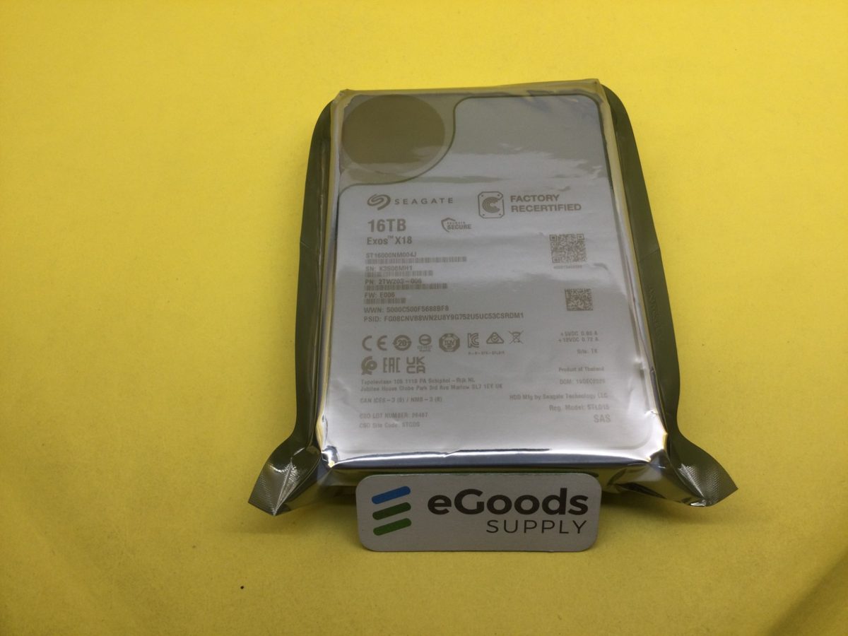 Жёсткий диск Seagate Exos X18 16 ТБ SAS 12 Гбит/с 7200 об/мин 3,5" (ST16000NM004J) — фото 1