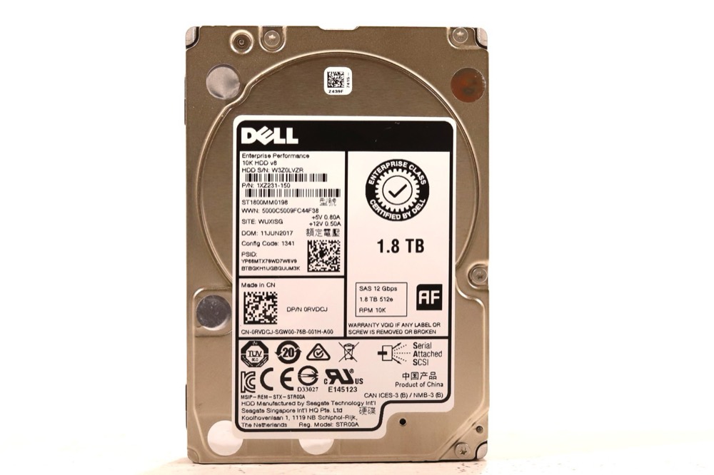 Компонент Dell ST1800MM0198 1.8TB 2.5" 12Gb/s 10K RPM SAS Drive Dell P/N: 0RVDCJ Tested — фото 1