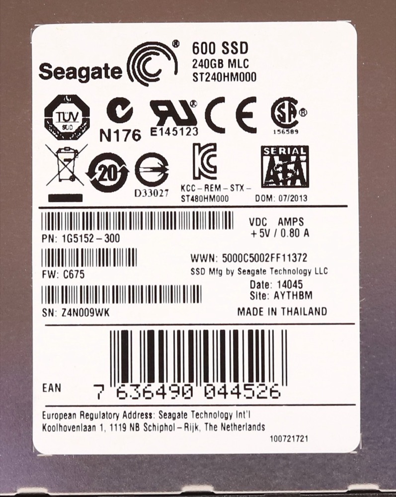 SSD-накопитель New ListingSeagate ST240HM000 240GB 2.5" 6Gb/s MLC SATA Solid State Drive P/N: 1G5152-300 — фото 2