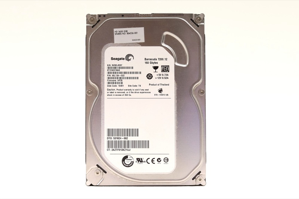 Жёсткий диск New ListingSeagate ST3160318AS 160GB 3.5" 3Gb/s 8MB 7.2K RPM SATA Hard Drive P/N:9SL13A-022 — фото 1