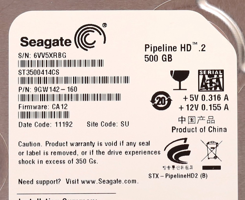 Жёсткий диск New ListingSeagate ST3500414CS 500GB 3.5" 3Gb/s 16MB 5.9K RPM SATA HDD P/N: 9GW142-160 — фото 2