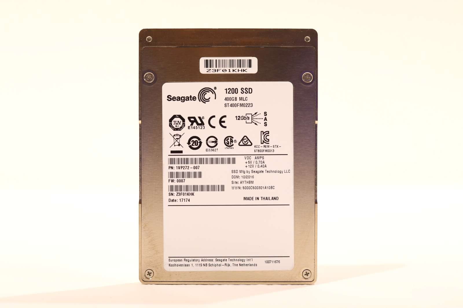 SSD-накопитель Seagate ST400FM0223 400GB 2.5" 12Gb/s MLC SAS Solid State Drive P/N: 1VP272-007 — фото 1