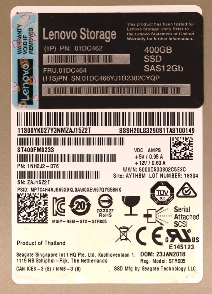 SSD-накопитель Lenovo 400 ГБ SAS 12 Гбит/с SFF 2,5" (ST400FM0233, 01DC464) — фото 2