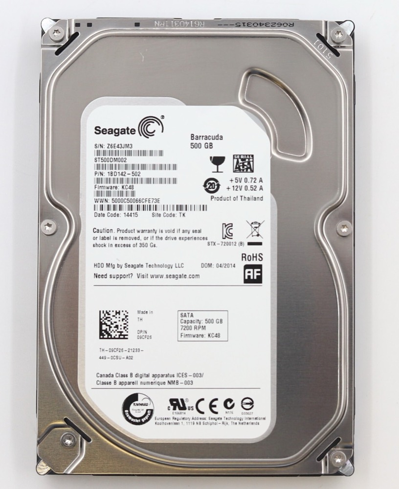 Жёсткий диск Dell ST500DM002 500GB 3.5" 6Gb/s 7.2K RPM SATA HDD Dell P/N: 09CF26 Tested — фото 2
