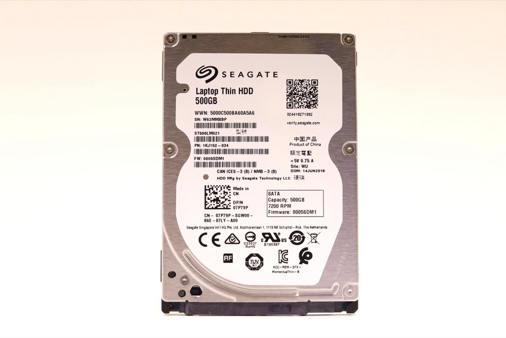 Жёсткий диск Dell ST500LM021500GB 500GB 2.5" 6Gb/s 32MB 7.2K RPM SATA HDD Dell P/N: 07P79P — фото 1