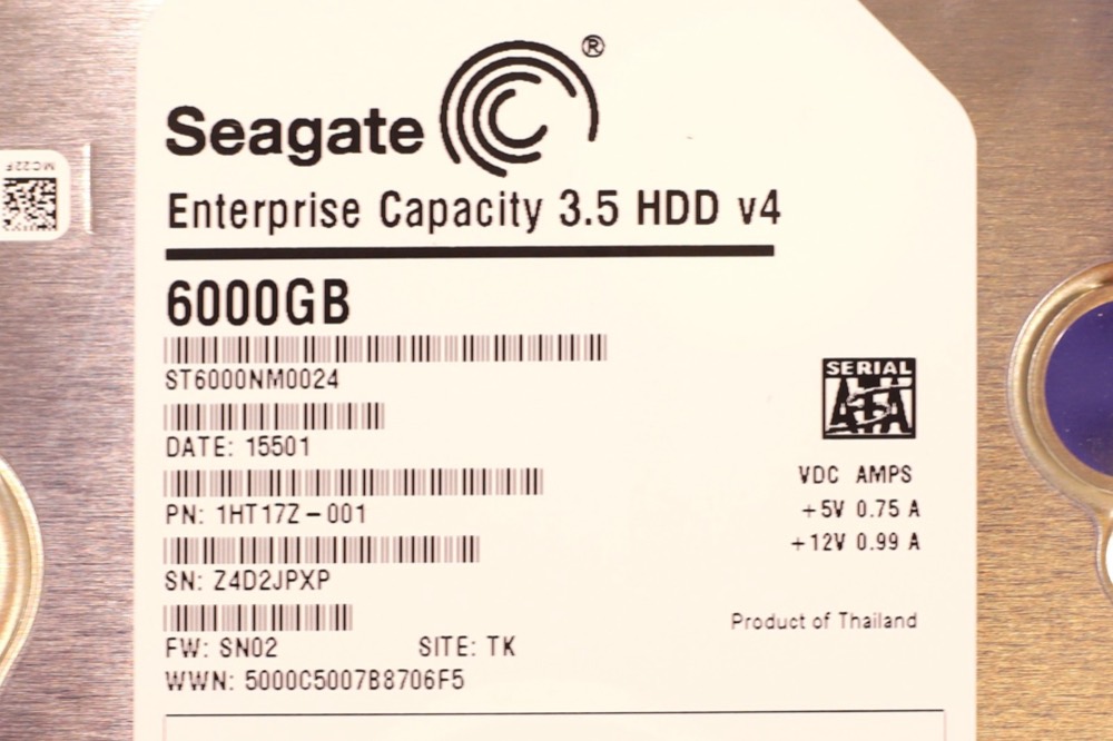 Жёсткий диск Seagate ST6000NM0024 6TB 3.5" 128MB 7.2K RPM SATA Hard Drive P/N: 1HT17Z-001 — фото 3