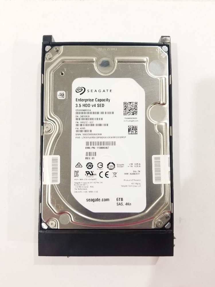 Жёсткий диск EMC ST6000NM0114 6TB 3.5" 12Gb/s 7.2K RPM SAS Hard Drive W/Caddy P/N: 118000467 — фото 1