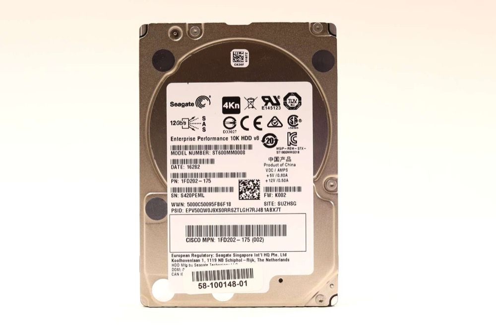 Жёсткий диск Cisco ST600MM0008 600GB 2.5" 12Gb/s 128MB 10K RPM SAS Hard Drive P/N: 1FD202-175 — фото 1