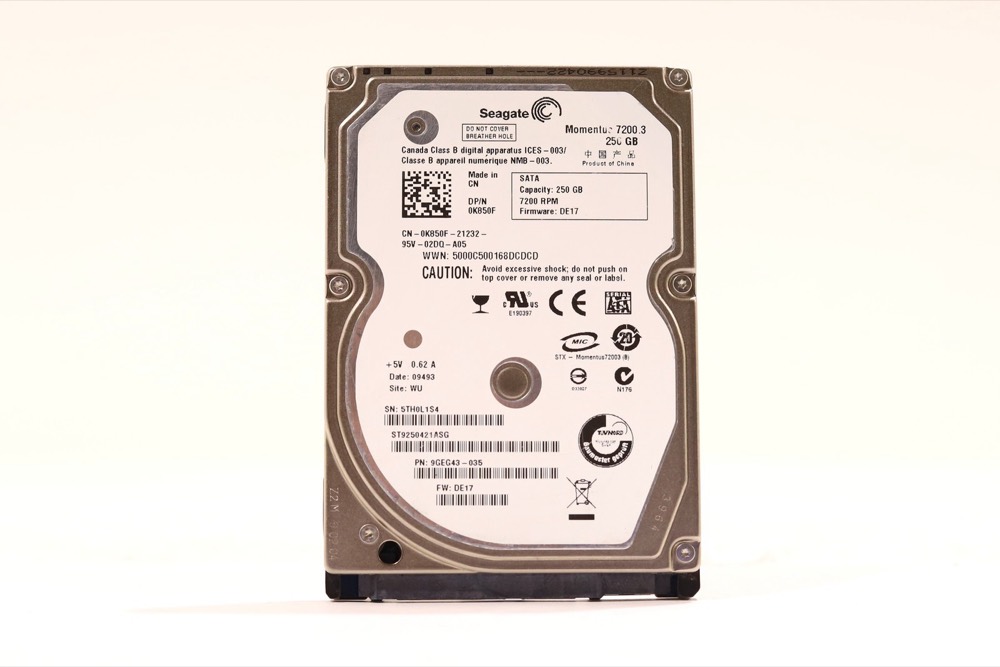 Жёсткий диск Dell 250 ГБ SATA 3 Гбит/с 7,2K 16 МБ 2,5" (ST9250421ASG) — фото 1